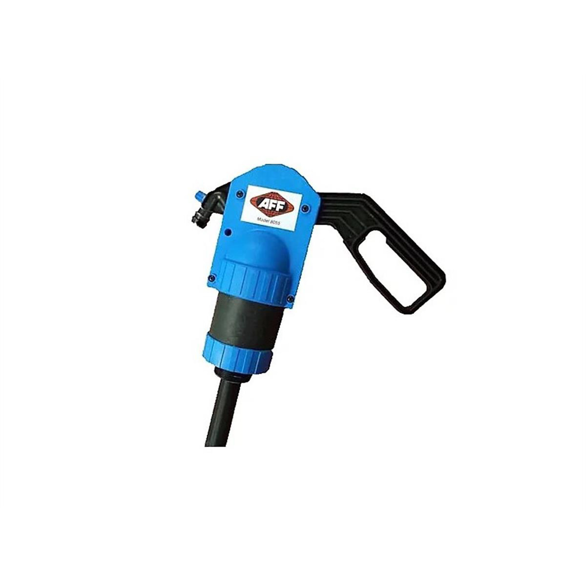 American Forge & Foundry Barrel Fluid Pump — Lever Action, Fits 15-55 Gallon Drums, PVC, Blue/Black, Model# INT8055